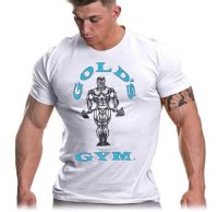 Golds Gym GGTS002 T-Shirt Muscle Joe - White/Blue