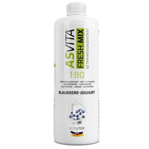 ASVita Fresh Mix Mineralgetränk 1/80 - 1L Blaubeere-Joghurt