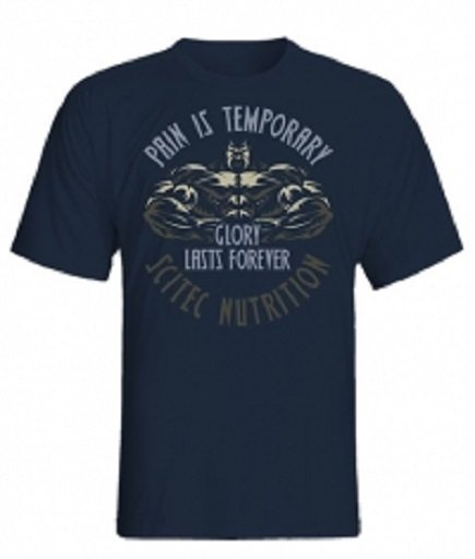 Scitec T-Shirt "Pain Is Temporary" blau