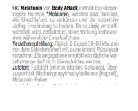 Body Attack Melatonin 60 Caps