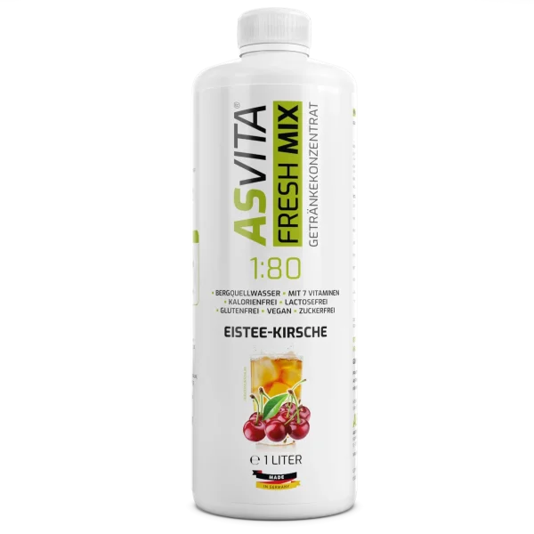ASVita Fresh Mix Mineralgetränk 1/80 - 1L Eistee-Kirsche