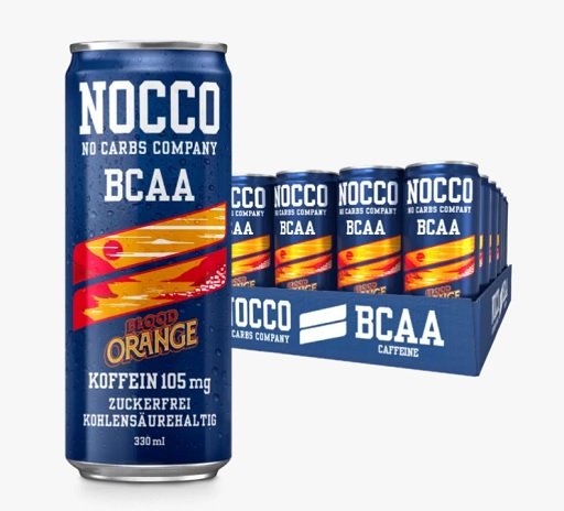Nocco BCAA Drink 330 ml Blood Orange 24 Stück Deformiert