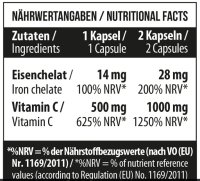 MST - Iron Chelate + Vitamin C 500mg 100 Caps
