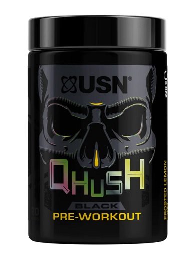 USN QHUSH Black Pre-Workout 220g (20 Serv.) Frosted Lemon