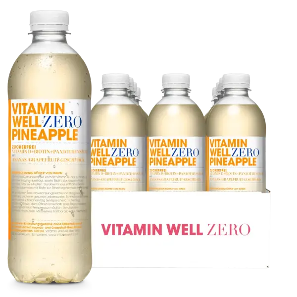 Vitamin Well Drink 12x500ml ZERO Pineapple