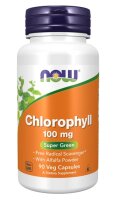 NOW Foods Chlorophyll 100mg 90 Vegane Kapseln