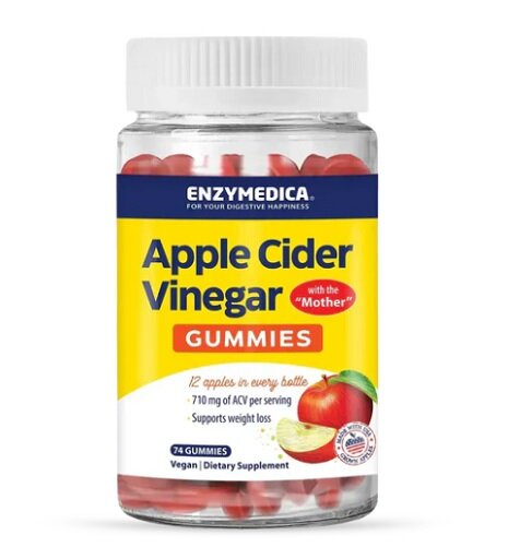 Enzymedica Apple Cider Vinegar Gummies 74 Gummies