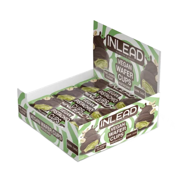 INLEAD Wafer Cups - 15x50g Pistachio Dark Choc