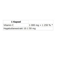 Nutrend Vitamin C 1000 mg mit Hagebutten 60 Kapseln
