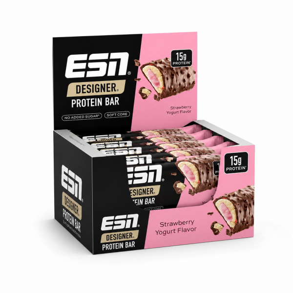 ESN Designer Bar Box 12x45g Strawberry Yogurt