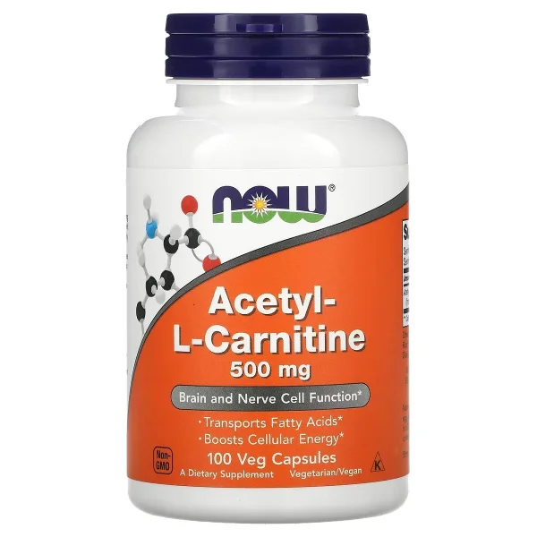 Now Foods Acetyl L-Carnitine, 500mg - 100 Kapseln
