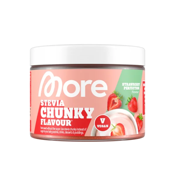 More Nutrition Chunky Flavour 150g STEVIA Strawberry Perfection