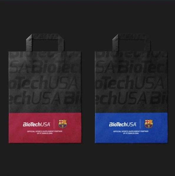 BioTech Papiertaschen / Paper bag medium - FC Barcelona 250 Stück