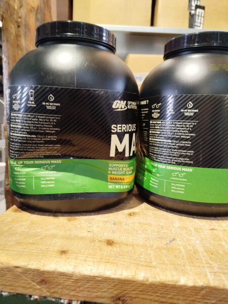 DAMAGED GAINER Optimum Nutrition Serious Mass 2727g Banana -> SEITL. EINGEDRÜCKT