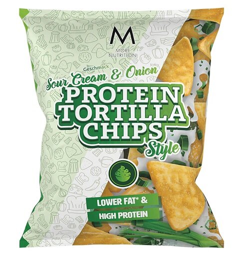 More Nutrition Protein Tortilla Chips 6er Box Sour Cream & Onion MHD 04.07.2026