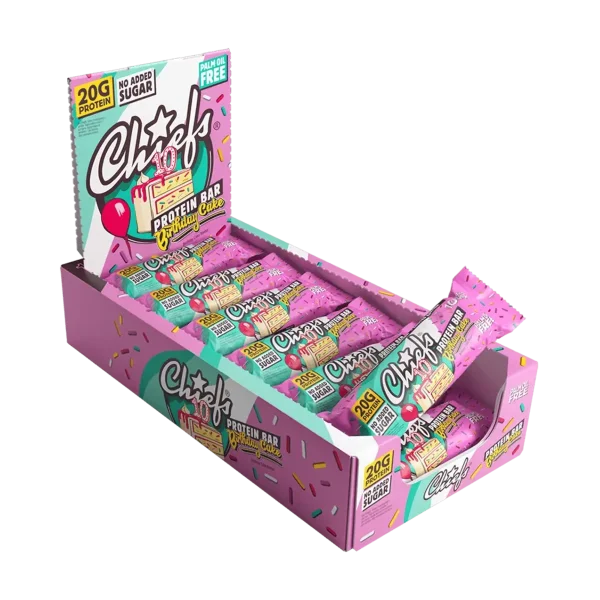 Chiefs Protein Bar 12 x 55 g Birthday Cake