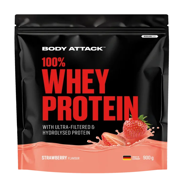 Body Attack 100% Whey Protein 900g Strawberry