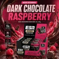 ESN Designer Bar Box 12x45g Dark CHOCOLATE RASPBERRY *NEU