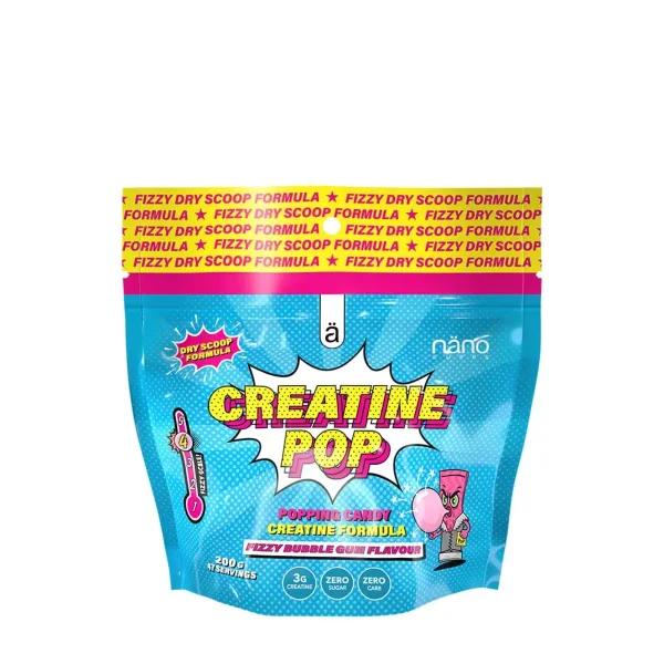 Nanosupps Creatine Pop 200g Fizzy Bubble Gum