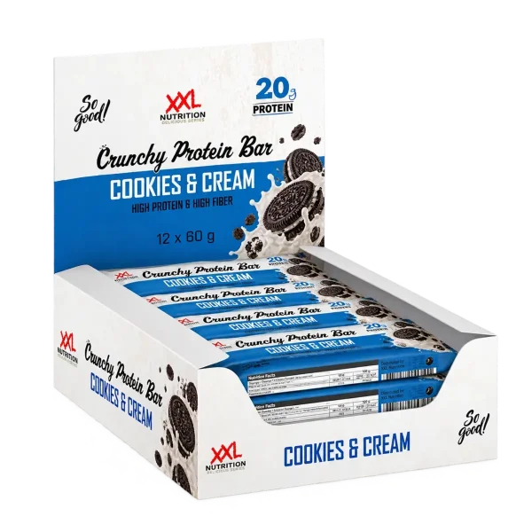 XXL Nutrition Crunchy Protein Bar 12x60g Cookies & Cream