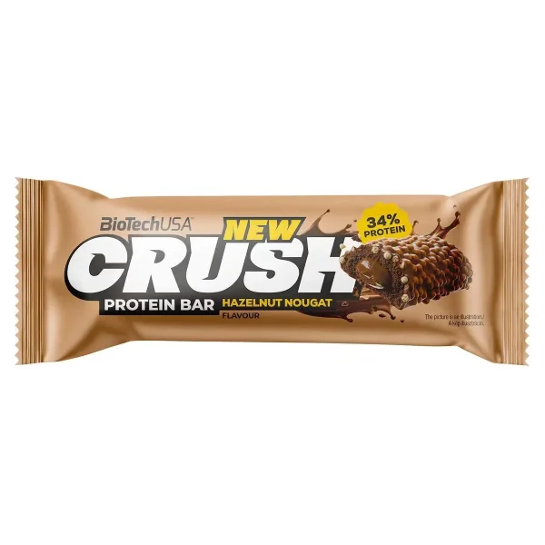 BioTech Crush Protein Bar 12 x 45 g Hazelnut Nougat