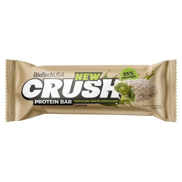 BioTech Crush Protein Bar 12 x 45 g Pistachio White Chocolate