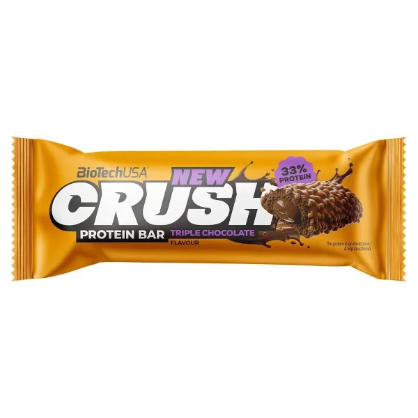 BioTech Crush Protein Bar 12 x 45 g Triple Chocolate