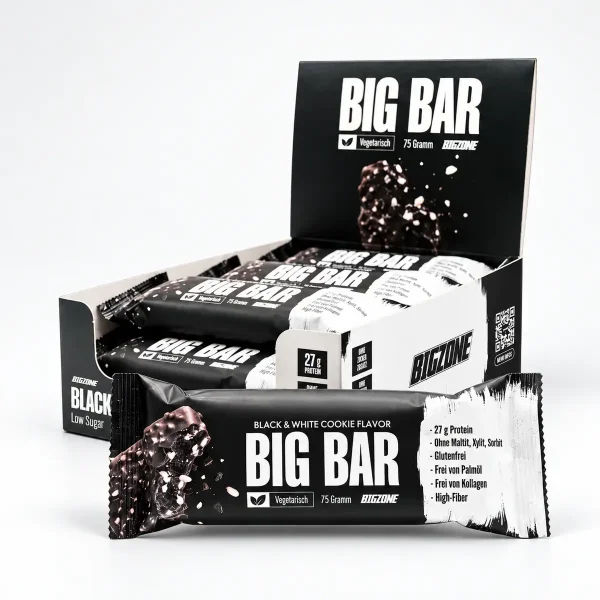 Big Zone Big Bar 12 x 75g Black & White Cookie