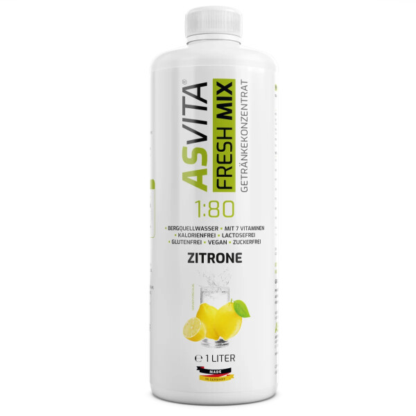 ASVita Fresh Mix Mineralgetränk 1/80 - 1L Zitrone