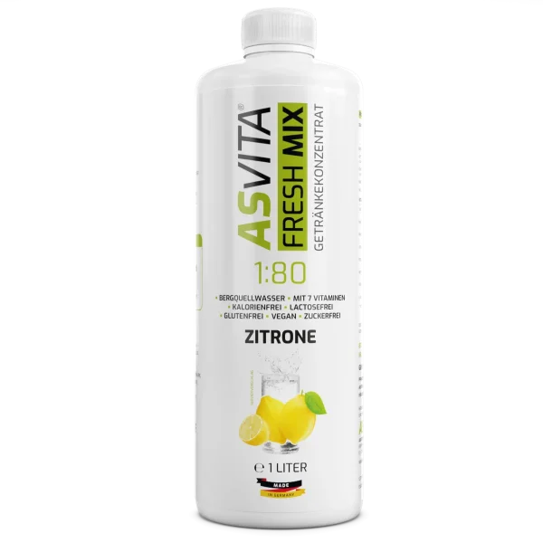 ASVita Fresh Mix Mineralgetränk 1/80 - 1L Zitrone