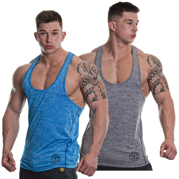 Gold´s Gym GGVST061 Raglan Stringer - Grey Marlin L